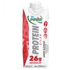 Молоко Pınar "Protein" со вкусом клубники, безлактозный 500 мл