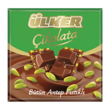 Молочный шоколад с цельными фисташками Ülker "Çikolata" 65 гр