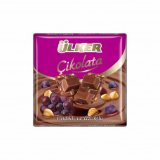 Шоколад молочный с фундуком и изюмом Ülker "Çikolata" 65 гр