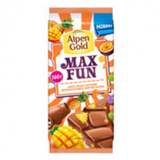 Шоколад "Alpen Gold Max Fun" манго, шипучие шарики 160г