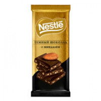 Темный шоколад с миндалем Nestle 90 гр